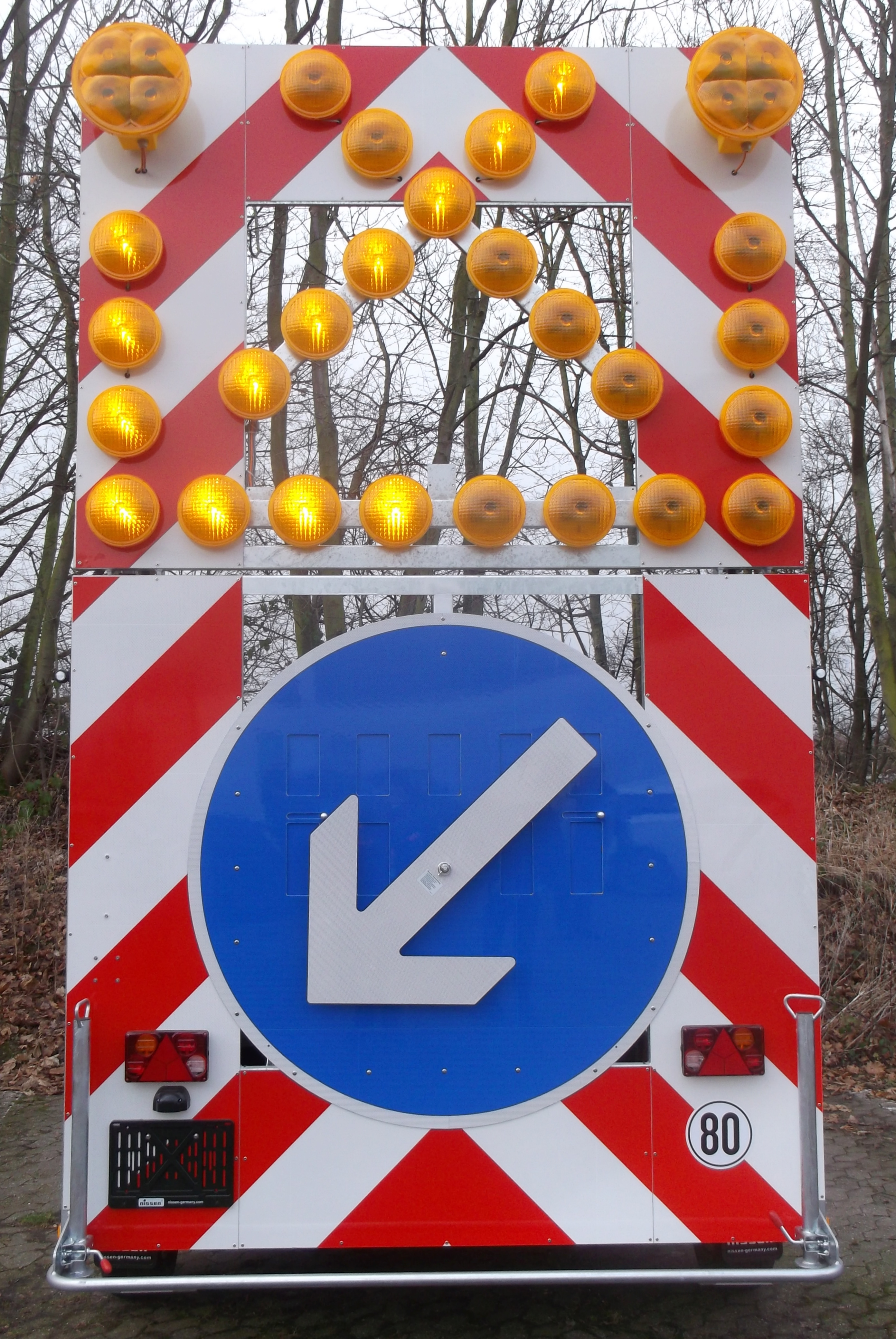 Fahrbare Absperrtafel Z616